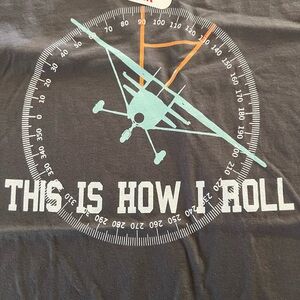 Aviation Tshirt men’s Large. Pilot, Cessna Piper.